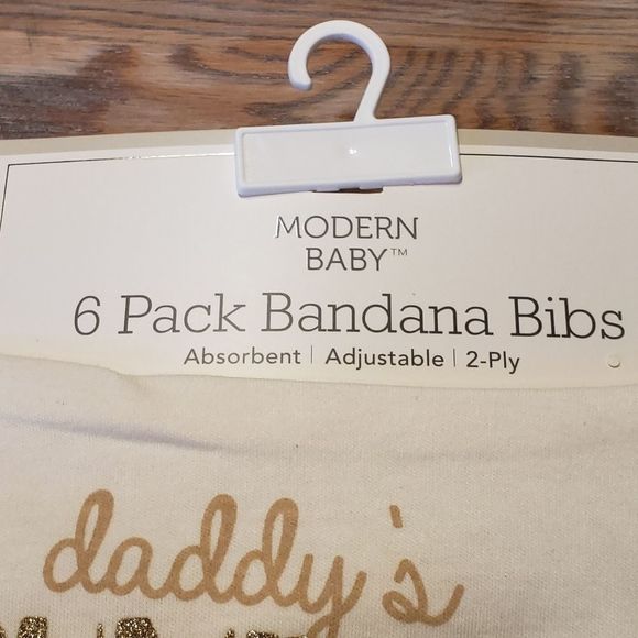 Modern Baby 6-pk Bandana Bib Set - Picture 4 of 5